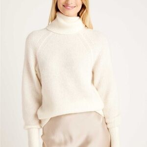 Quince Cream Turtleneck Sweater
